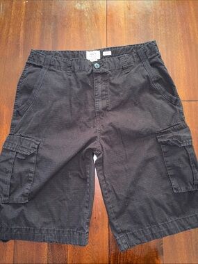 Ecko Unlimited Black Cargo Shorts with Utility Pockets